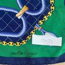 Cartier Vintage Must De  Large 100% Silk Scarf Necklace Pattern Paris France Photo 2