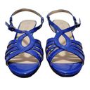 Mootsies Tootsies Mootsie Tootsie Mahaizel blue patent Nkle strap heels size 6½ Photo 1