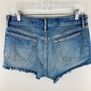 Frame  Striped Peekaboo Pockets Le Stevie Jean Shorts In Galia Women's 28 Photo 4