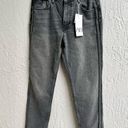 ZARA  tapered leg gray jeans side stripe metal studs size 6 new with tags Photo 0