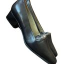 Vtg 90s/Y2K Easy Spirit Ferron Black Leather Pumps Block Heels Sz 9.5 Photo 0