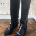 Etienne Aigner  Black Leather Riding Boots - Size 6 Photo 1