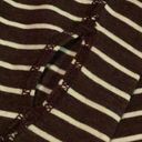 Lululemon  Scoop Neck Soft Rounded Bottom Brown White Striped top Photo 5