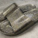 J.Crew  Gold Silver Glitter Pool Slide slip on Photo 2