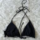 Good American  Matte Tiny Ties Bikini Top in black size 5 Photo 5