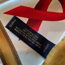 Oscar de la Renta  Vintage Silk Scarf Square AIDS Awareness Red Ribbon RARE Photo 11