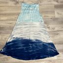 cupio Shades of Blue White Tie Dyed Flare Sleeveless Midi Dress Size Small Photo 4