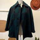 Anthropologie  Cartonnier Green Buffalo Plaid Checkered Coat Cape Wool Blend Photo 1