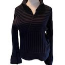 Chadwick's Chadwick’s Navy Blue Cross Wrap Front V-Neck Thick Long Sleeve Sweater Medium Photo 1