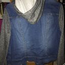 Mossimo Supply Co A Jean Jacket Sweater With A Hoodie Photo 1