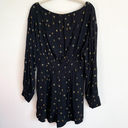 Free People  Black Printed Long Sleeve Romper   Photo 12