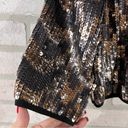 Endless Rose  Black and Gold Sequin Crop Top Size S Photo 5