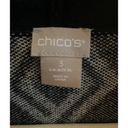 Chico's Chico’s Aztec print open front fringed cardigan front Black White  size XL Photo 10