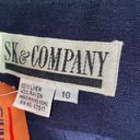 Krass&co Sk &  jacket blazer linen blend navy blue NEW old stock size 10 lined‎ Photo 2