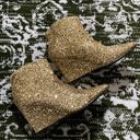 Michael Antonio Gold Glitter Ankle Boots Photo 2