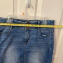 Apt. 9  Denim Jean Pencil Skirt Pockets Slit Stretch Whiskered Blue Wash Sz 12 Photo 8