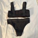 Boohoo Black Glitter High Waisted Swimsuit Photo 2