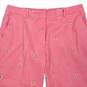 kim rogers  Coral Sunflower Embroidered Cropped Pants Size 14 Photo 1