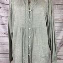 Coldwater Creek  Button Front Shirt Womens PXL 18 Long Sleeve Stripe 100% Cotton Photo 0