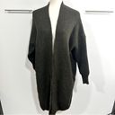 Topshop  Size Small Olive Green Ribbed Open Front Knit Oversized Cardigan Neutral Photo 2