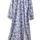 Hill House  the Simone Dress lilac Tonal Floral Long Sleeve Maxi XS NWT Photo 0