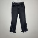 DL1961  Wallace High Rise Cropped Flare Booth Washed Black Size 27 Photo 3