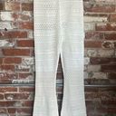 Sincerely Jules Cotton Crochet Knit Stretch Flare Casual Pants White Size XS Photo 0