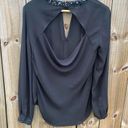 BCBGMAXAZRIA 3/$20  Black Embellished Long Sleeve Blouse Photo 1