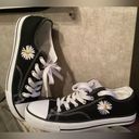 Daisy NWOT Black & White ZY Canvas Shoes.  Flower Embroidery, Size: US 11 / EU 42 Photo 2