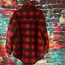 American Eagle  Womens Sherpa Red Buffalo Plaid Oversized Shacket Size Large Photo 6