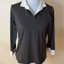 Polo SPORT HALEY gray white collar golf  shirt M Photo 0