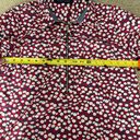 Tommy Hilfiger Floral printed Top 1/2-zip Red White Blue Tab Sleeve size medium Photo 7