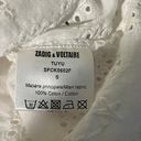 Zadig & Voltaire Zadig Voltaire Eyelet White Button Down Shirt Blouse Small Cotton Floral Top Photo 6