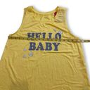 Isabel Maternity NWT Yellow Daisy Hello Baby Floral Muscle Tee Tank Top  New Photo 4