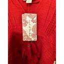 Band of Gypsies  Red Smocked Peasant Blouse size S NWT Photo 2