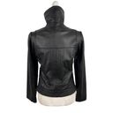 Michael Kors Missy Wing Collar Black Leather Moto Jacket Size XS $695 Photo 10