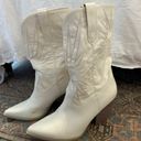 Cowboy / Cowgirl Boots White Size 10 Photo 0