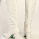 Betsey Johnson Betsy Johnson Pearl White Boot SB-Candy Pointed-Toe Knee-High Size 7.5 Photo 0