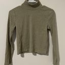 Wilfred  Free Green Turtleneck Cropped Sweater Photo 0