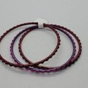 Set of 3 Matching Bangle Bracelets Purple Photo 1