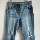 Juicy Couture  Women’s High Rise Lace Up Distressed Jeans Size 18 NWT Photo 10