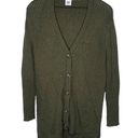 CAbi  100% Cotton Olive Button Up Cable Knit Cardigan V-Neck Long Sleeve Solid XS Photo 0