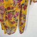 Band of Gypsies NWT  Women's Floral Kaftan Coverup Swim Kimono Yellow Pink Small Photo 8