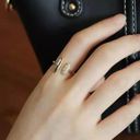 18K Gold Plated Adjustable Open Ring for Women, Statement Ring Photo 3