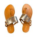 Apt. 9  Metal Cuff Flat Brown Thong Sandals Size Large 9/10 Photo 0