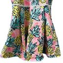 Draper James  Pineapple Halter Dress Keyhole Women's Size 10 Sleeveless Mini Pink Photo 3