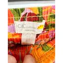 C&C California  Linen Crochet Circle Starburst Tropical Shorts Women's Orange XL Photo 5