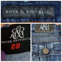 Rock & Republic  Women's 8" Low Rise Boot Cut Jeans Medium Blue Wash Size 28 Photo 8