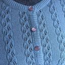 Vintage Blue Castleberry London NY  Cable-Knit Cardigan Photo 2