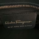 Salvatore Ferragamo  Navy Canvas & Leather Shoulder Bag Photo 4